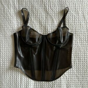 MIAOU Kiko Corset in Smoky Black- Size Medium